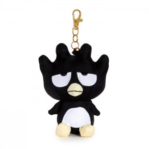 Black Hello Kitty Badtz-maru Mascot Keychain (Denim Series) | NZ_HK51403