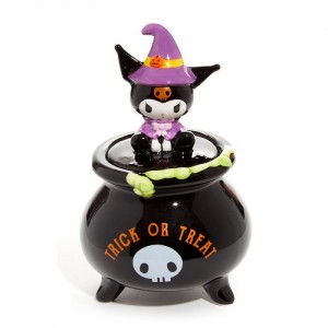 Black Hello Kitty Kuromi Witch Lidded Ceramic Candy Bowl | NZ_HK27221