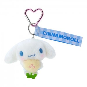 Blue Hello Kitty Cinnamoroll Plush Mascot Keychain (Pastel Check Series) | NZ_HK21513