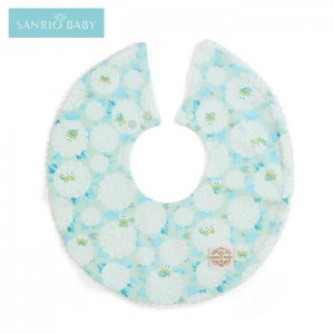 Blue Hello Kitty Sanrio Baby Organic Cotton Keroppi Bib | NZ_HK27526