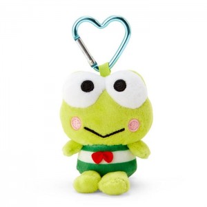 Green Hello Kitty Keroppi Plush Mascot All My Heart Keychain | NZ_HK10667