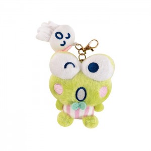 Green Hello Kitty Keroppi Plush Mascot Keychain (Teru Teru and Me Series) | NZ_HK74141