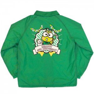 Green Hello Kitty Keroppi x JapanLA 35th Anniversary Coach Jacket | NZ_HK72106