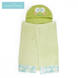 Green Hello Kitty Sanrio Baby Keroppi Hooded Bath Wrap | NZ_HK19354