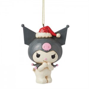 Grey Hello Kitty Kuromi Santa Hat Hanging Ornament (Jim Shore Sanrio Collection) | NZ_HK39942