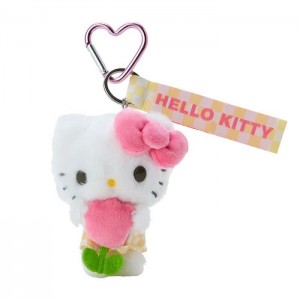 Pink Hello Kitty Hello Kitty Plush Mascot Keychain (Pastel Check Series) | NZ_HK41465