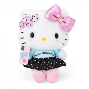 Pink / Black Hello Kitty Hello Kitty Plush Mascot Keychain (Day at the Funfair Series) | NZ_HK28741