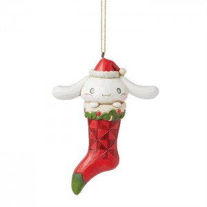 Red Hello Kitty Cinnamoroll Stocking Hanging Ornament (Jim Shore Sanrio Collection) | NZ_HK58186