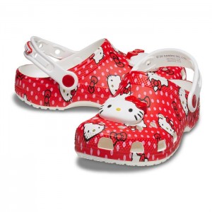 Red Hello Kitty Hello Kitty x Crocs Toddler Red Classic Clog | NZ_HK23126