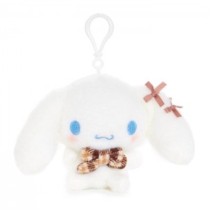 White Hello Kitty Cinnamoroll Mascot Clip (Mocha Check Series) | NZ_HK41216