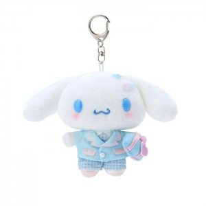 White / Blue Hello Kitty Cinnamoroll Plush Mascot Keychain (Sanrio Academy Series) | NZ_HK55507