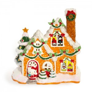 Yellow Hello Kitty Hello Kitty and Friends Ceramic Gingerbread Candle House | NZ_HK25729