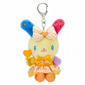 Yellow Hello Kitty U*SA*HA*NA Plush Mascot Keychain (Love You More Series) | NZ_HK46886