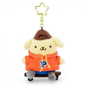 Yellow / Orange Hello Kitty Pompompurin Plush Mascot Keychain (Sk8r Squad Series) | NZ_HK32958