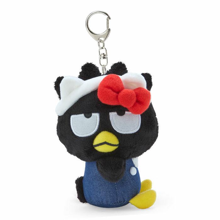 Black Hello Kitty Badtz-maru Mascot Keychain Plush (Hello, Everyone! Series) | NZ_HK64734