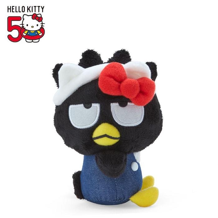 Black Hello Kitty Badtz-maru Mascot Keychain Plush (Hello, Everyone! Series) | NZ_HK64734