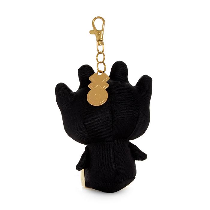 Black Hello Kitty Badtz-maru Mascot Keychain (Denim Series) | NZ_HK51403