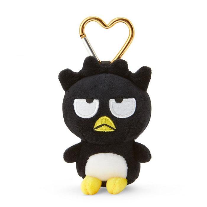 Black Hello Kitty Badtz-maru Plush Mascot All My Heart Keychain | NZ_HK26717