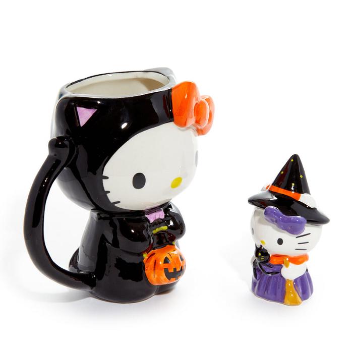 Black Hello Kitty Hello Kitty Halloween Costume Ceramic Mug and Figurine Gift Set | NZ_HK22549