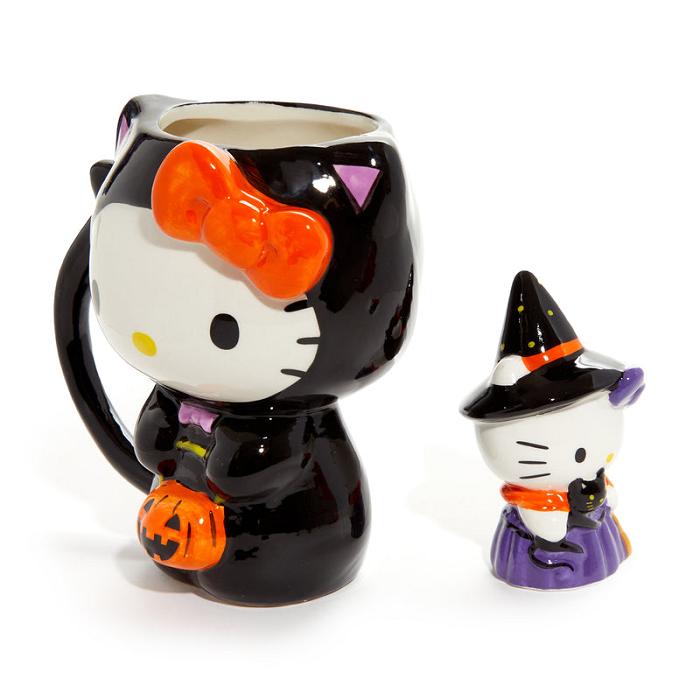 Black Hello Kitty Hello Kitty Halloween Costume Ceramic Mug and Figurine Gift Set | NZ_HK22549