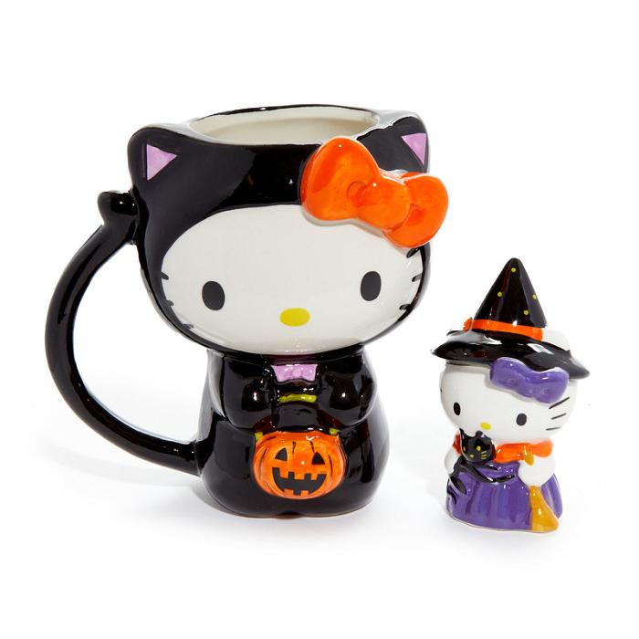 Black Hello Kitty Hello Kitty Halloween Costume Ceramic Mug and Figurine Gift Set | NZ_HK22549