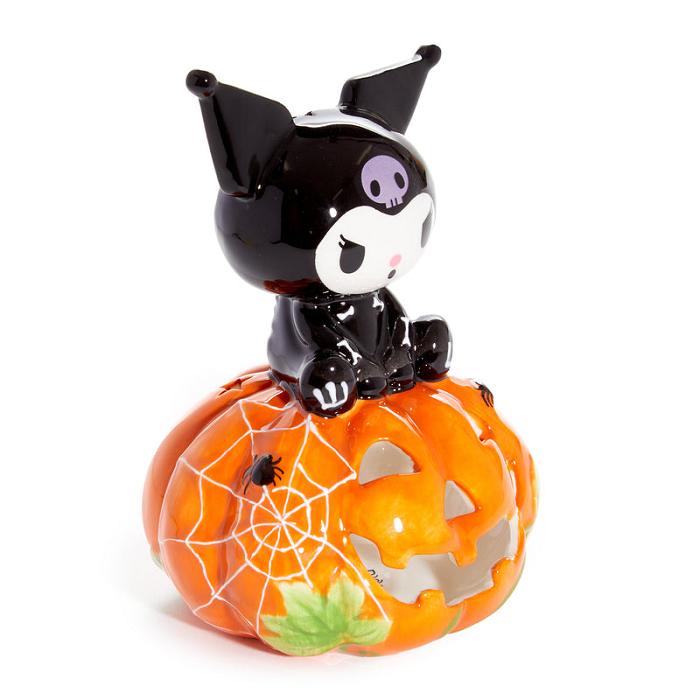 Black / Orange Hello Kitty Kuromi Skeleton Ceramic Tealight Holder | NZ_HK74975