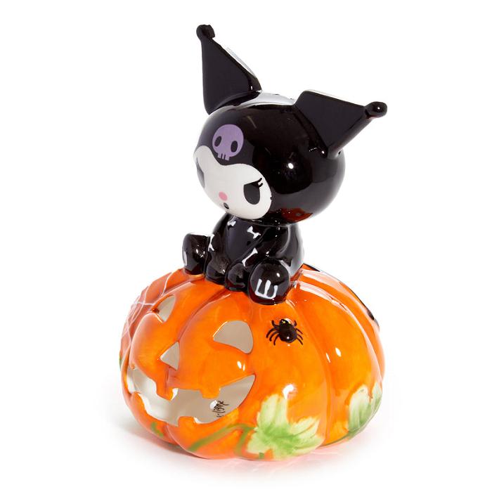 Black / Orange Hello Kitty Kuromi Skeleton Ceramic Tealight Holder | NZ_HK74975