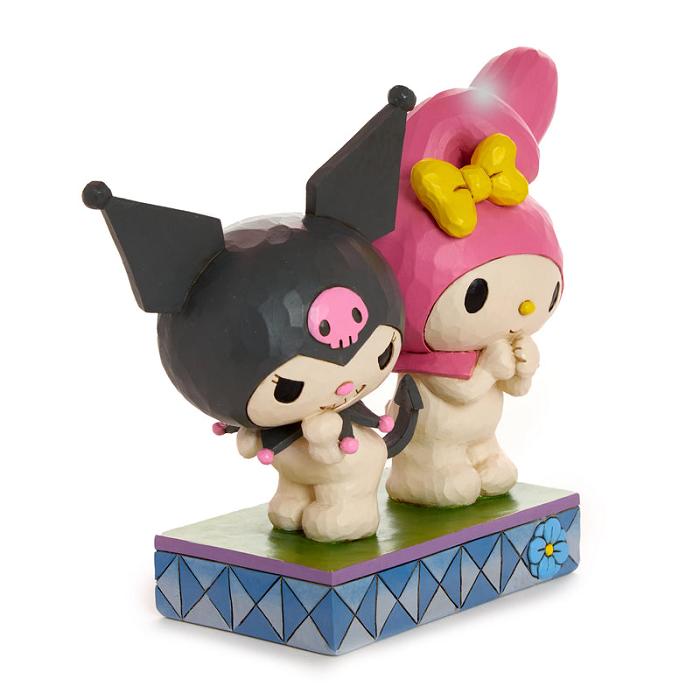 Black / Pink Hello Kitty Kuromi and My Melody Figurine (Jim Shore Sanrio Collection) | NZ_HK65555