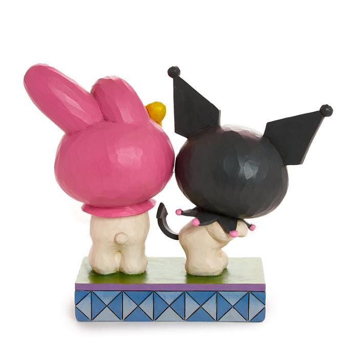 Black / Pink Hello Kitty Kuromi and My Melody Figurine (Jim Shore Sanrio Collection) | NZ_HK65555