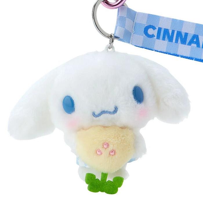 Blue Hello Kitty Cinnamoroll Plush Mascot Keychain (Pastel Check Series) | NZ_HK21513