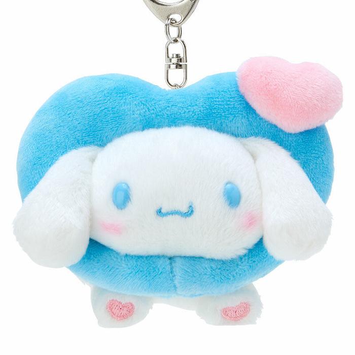 Blue Hello Kitty Cinnamoroll Plush Mascot Keychain (Big Heart Series) | NZ_HK39516