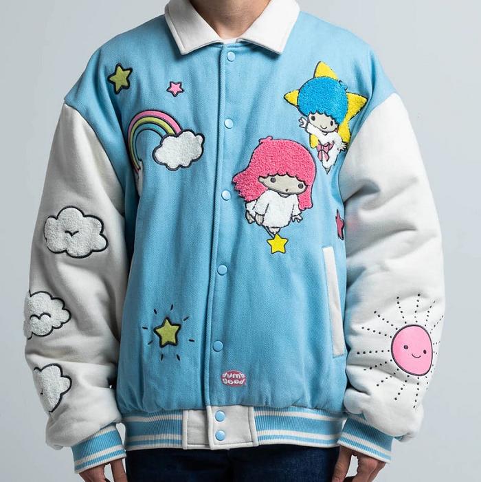 Blue Hello Kitty LittleTwinStars x Dumbgood Varsity Jacket | NZ_HK75663