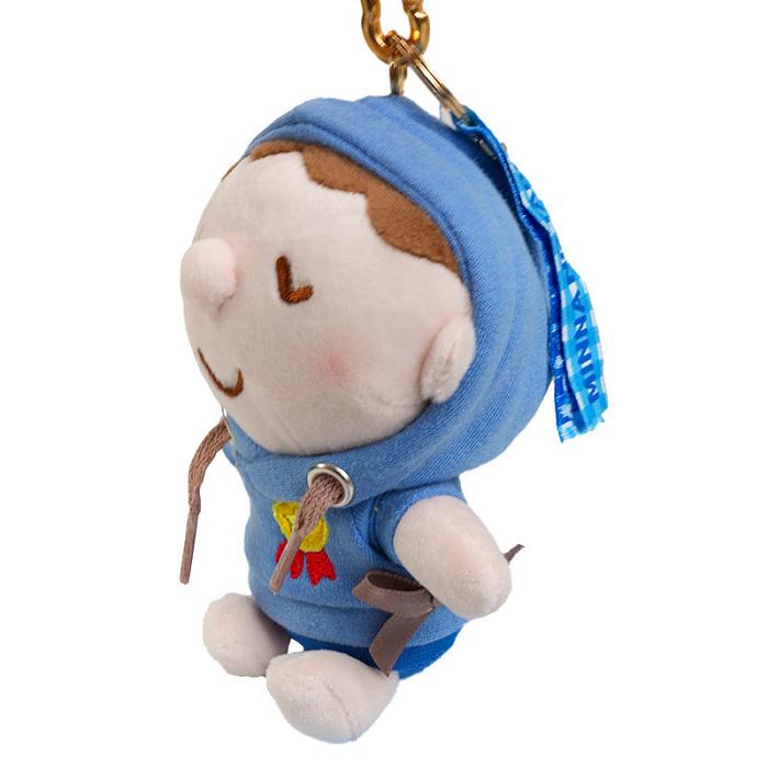 Blue Hello Kitty Minna No Tabo Plush Mascot Keychain (Cozy Hoodie Series) | NZ_HK40049