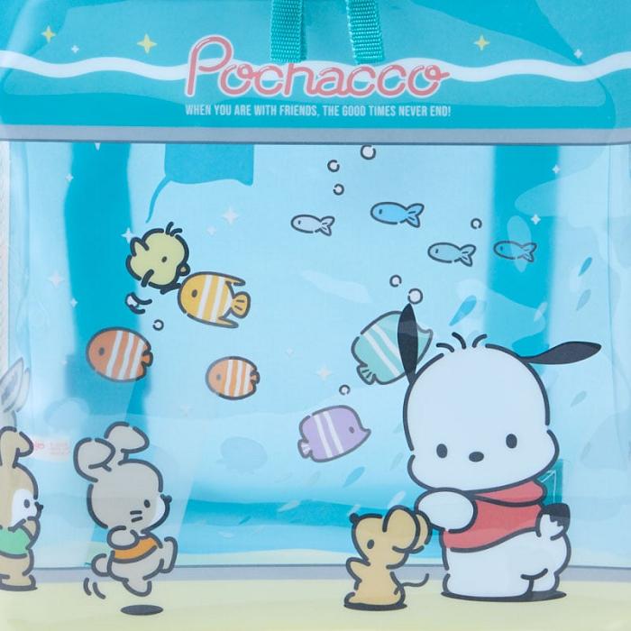 Blue Hello Kitty Pochacco Clear View Kids Backpack | NZ_HK32342