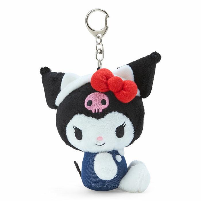 Blue / Black Hello Kitty Kuromi Mascot Keychain Plush (Hello, Everyone! Series) | NZ_HK55448