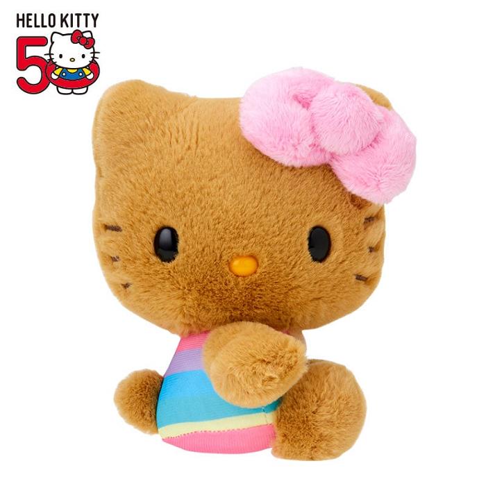 Brown Hello Kitty Hello Kitty 50th Anniv. Plush Mascot (Beach Day) | NZ_HK91225