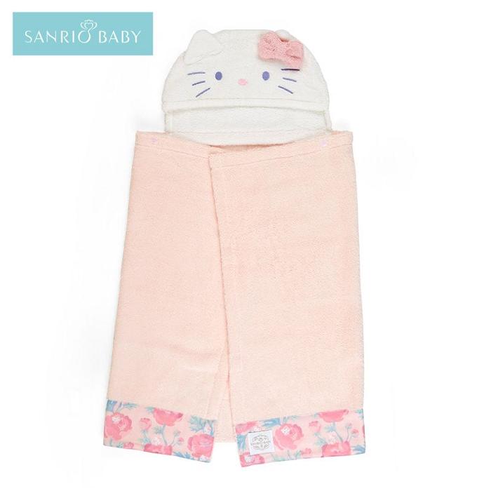 Cream Hello Kitty Sanrio Baby Hello Kitty Hooded Bath Wrap | NZ_HK59479