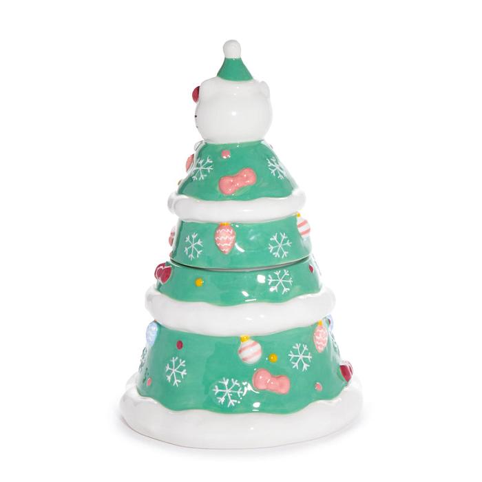 Green Hello Kitty Hello Kitty Ceramic Holiday Tree Cookie Jar | NZ_HK47829