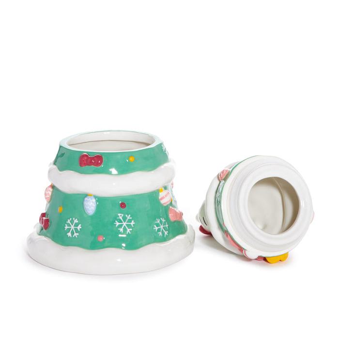 Green Hello Kitty Hello Kitty Ceramic Holiday Tree Cookie Jar | NZ_HK47829