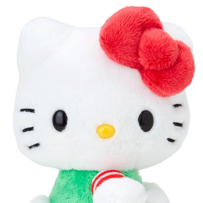 Green / Red Hello Kitty Hello Kitty 50th Anniv. Plush Mascot (Green Overalls) | NZ_HK85801