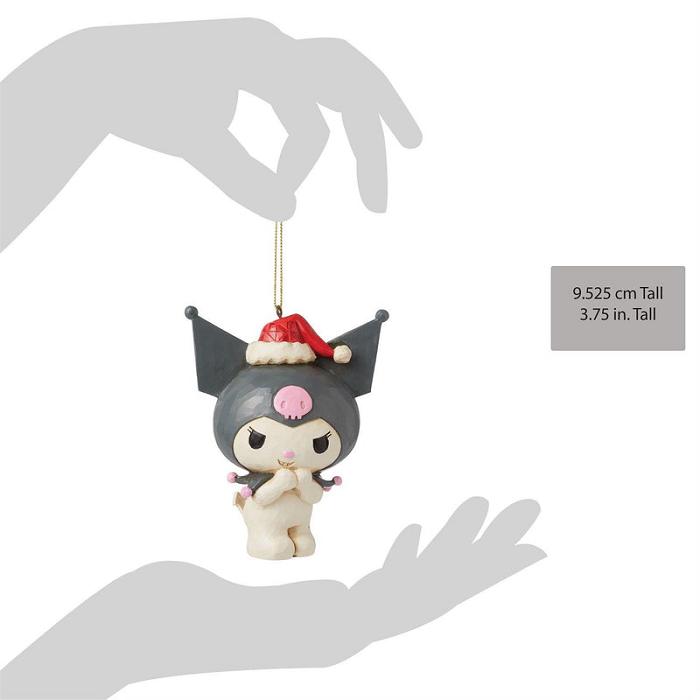 Grey Hello Kitty Kuromi Santa Hat Hanging Ornament (Jim Shore Sanrio Collection) | NZ_HK39942