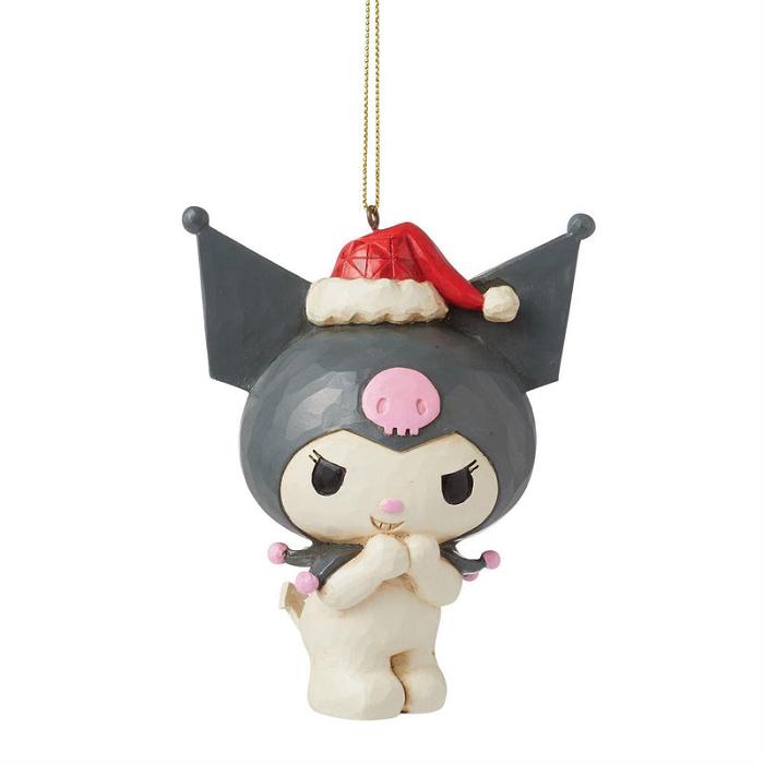 Grey Hello Kitty Kuromi Santa Hat Hanging Ornament (Jim Shore Sanrio Collection) | NZ_HK39942