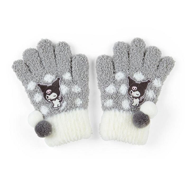 Grey / White Hello Kitty Kuromi Kids Cozy Gloves | NZ_HK40314