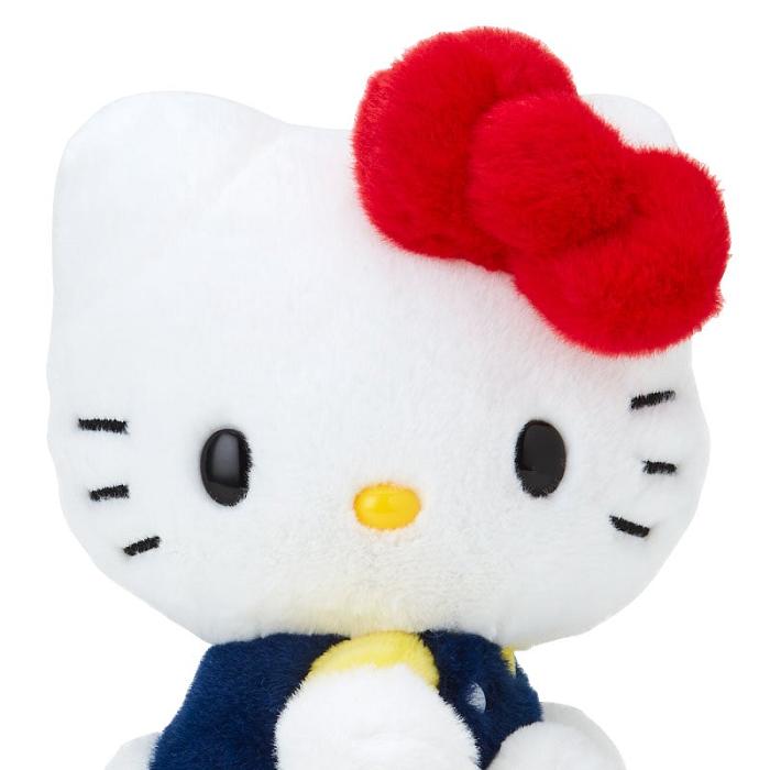 Navy / Red Hello Kitty Hello Kitty 50th Anniv. Plush Mascot (Dark Blue Overalls) | NZ_HK92343