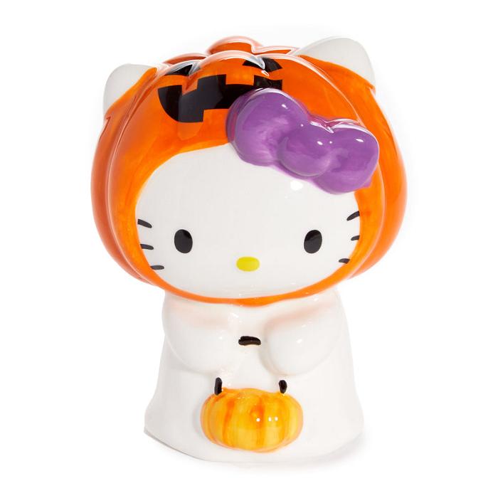 Orange Hello Kitty Hello Kitty Halloween Trick or Treat Ghost Ceramic Figurine | NZ_HK55185