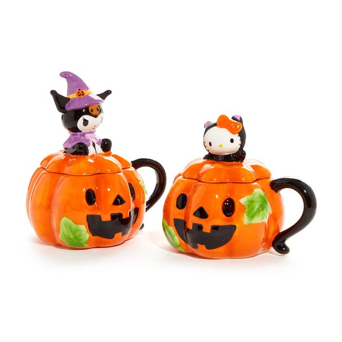 Orange Hello Kitty Hello Kitty and Kuromi Pumpkin Ceramic Mugs Gift Set | NZ_HK13624