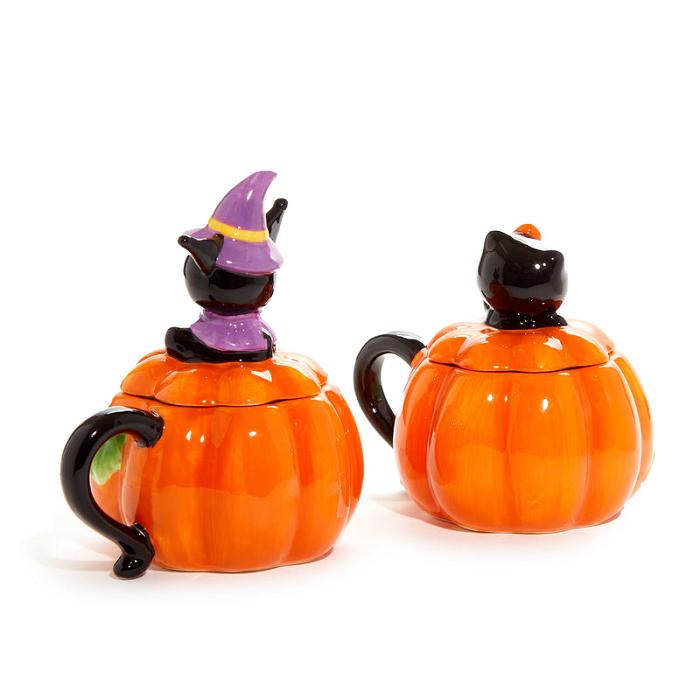 Orange Hello Kitty Hello Kitty and Kuromi Pumpkin Ceramic Mugs Gift Set | NZ_HK13624