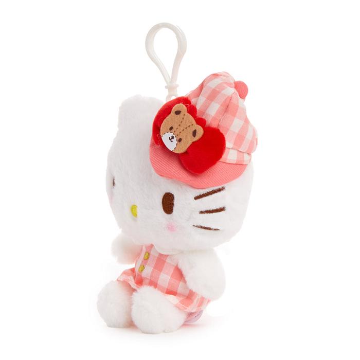 Pink Hello Kitty Hello Kitty Plush Mascot Clip (Gingham Cap Series) | NZ_HK47110