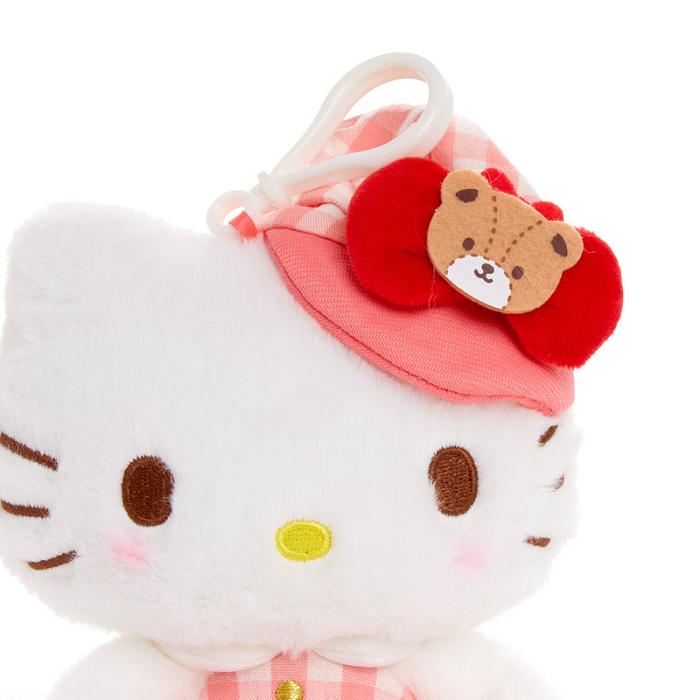 Pink Hello Kitty Hello Kitty Plush Mascot Clip (Gingham Cap Series) | NZ_HK47110