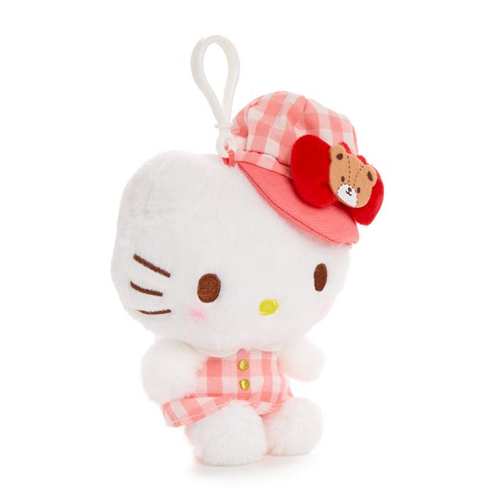 Pink Hello Kitty Hello Kitty Plush Mascot Clip (Gingham Cap Series) | NZ_HK47110